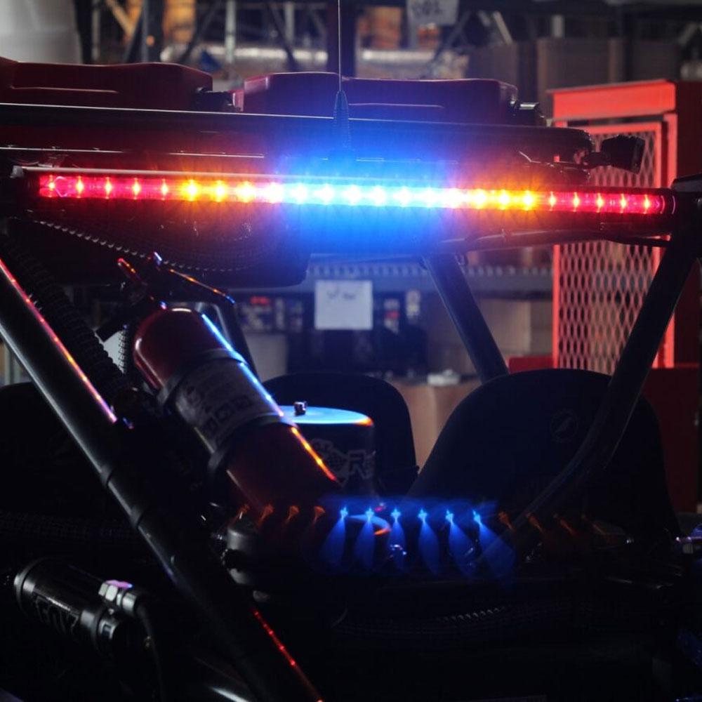 30 Inch Light Bar RTL-W Solid Amber, White Center, Flashing Amber Baja Designs