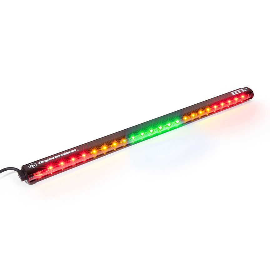 30 Inch Light Bar RTL-W Solid Amber, White Center, Flashing Amber Baja Designs