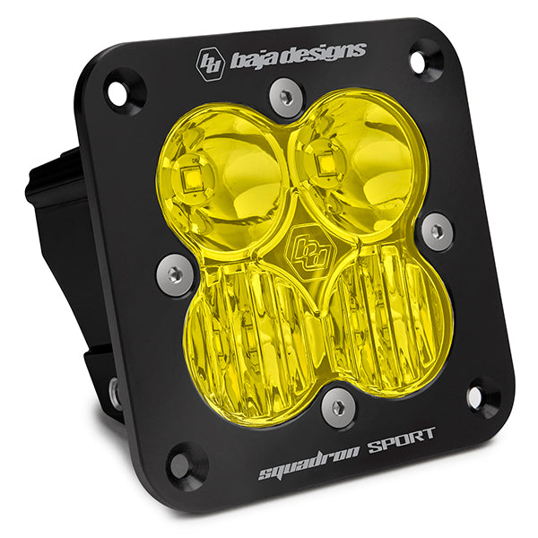 Flush Mount LED Spot Clear Black Squadron Sport Baja Designs