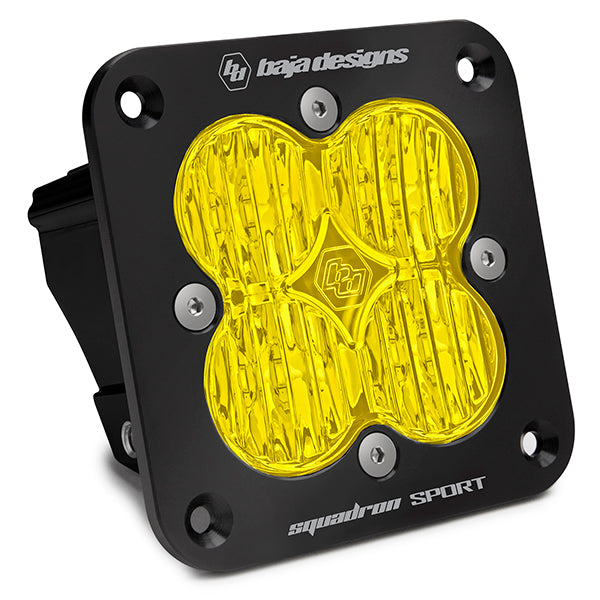 Flush Mount LED Spot Clear Black Squadron Sport Baja Designs