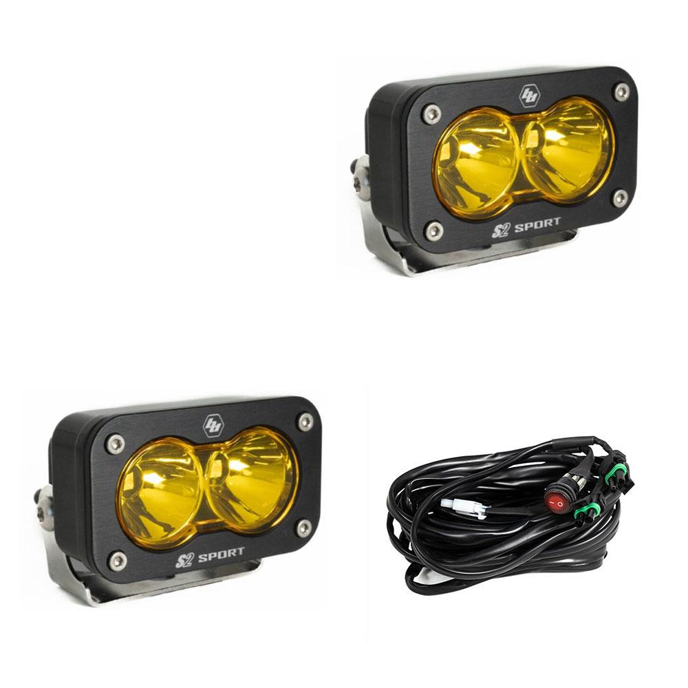LED Work Light Clear Lens Spot Pattern Pair S2 Sport Baja Designs