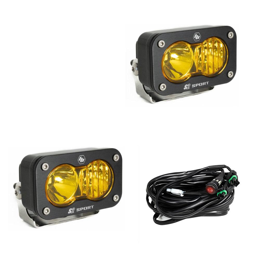 LED Work Light Clear Lens Spot Pattern Pair S2 Sport Baja Designs