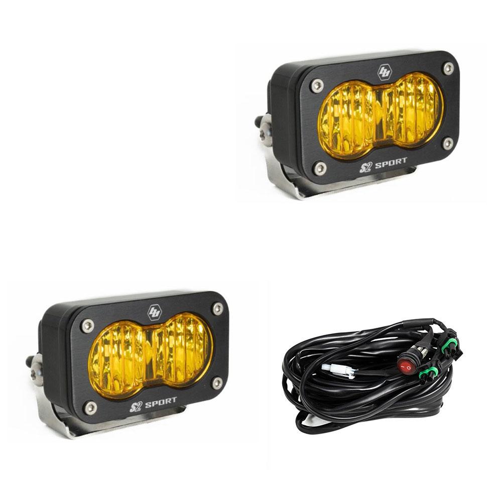 LED Work Light Clear Lens Spot Pattern Pair S2 Sport Baja Designs