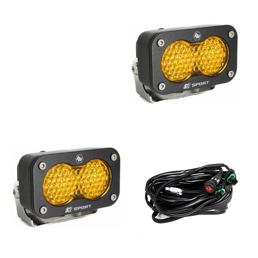 LED Work Light Clear Lens Spot Pattern Pair S2 Sport Baja Designs