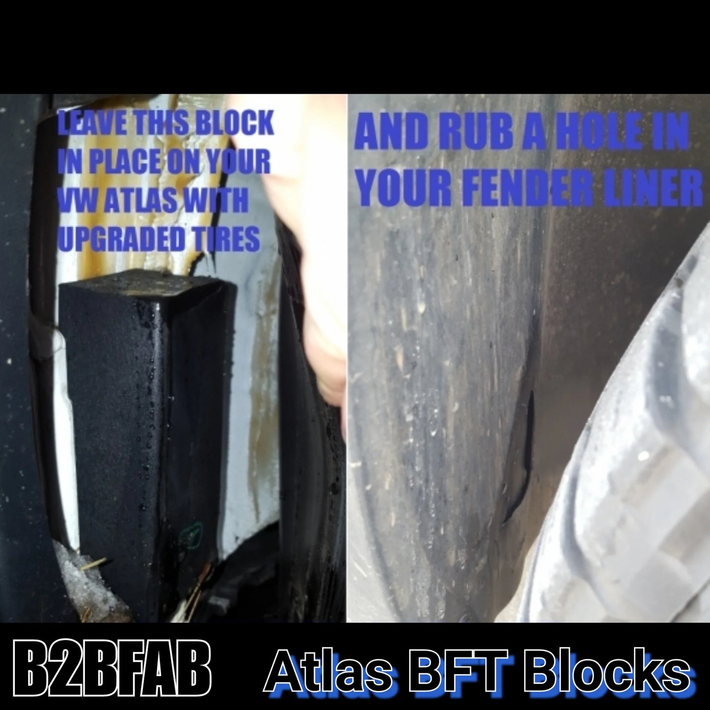 BFT Blocks, Fender Liner Relocation Kit For Atlas | Atlas Cross Sport